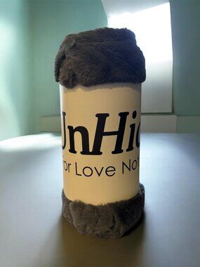 Unhide Faux Fur Blanket - Small (50"x60") Charcoal Grey